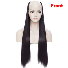 synthetic Wig Black Brown