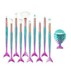11pcs Mermaid Makeup Brushes